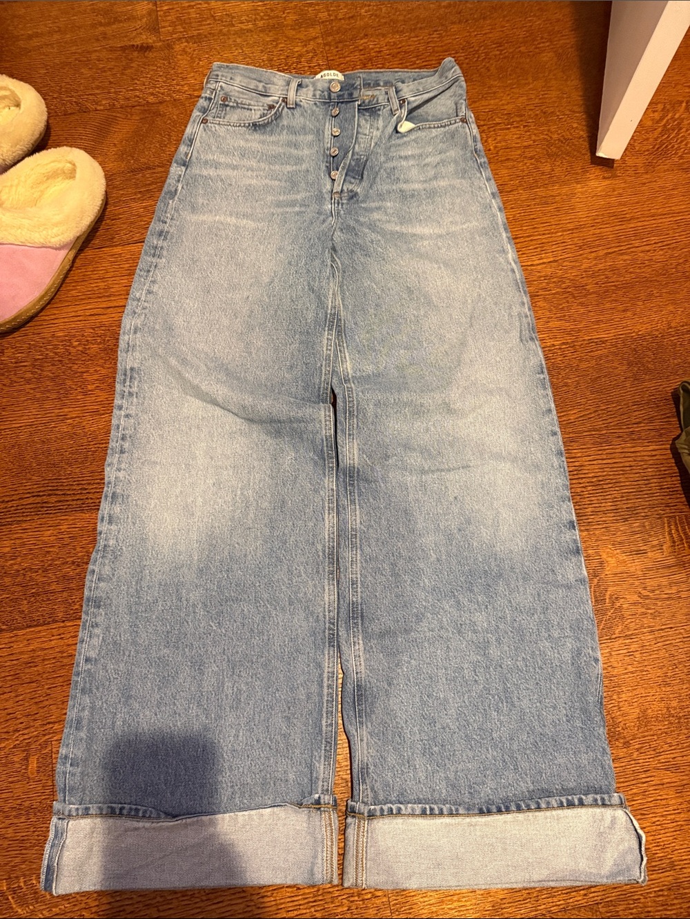 Agolde wide leg dame high rise jeans